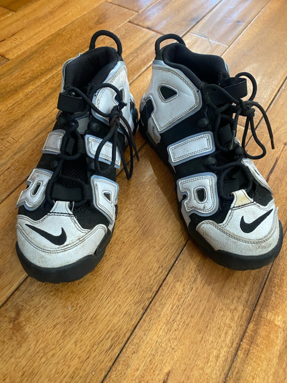 Nike Kids White and Black High Top Sneakers